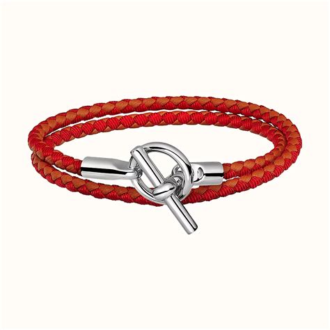 bracelet en cuir hermes pour femme|bracelet hermes argent et cordon.